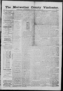 The Meriwether County vindicator, 1874 June 26