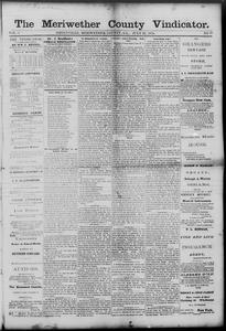 The Meriwether County vindicator, 1875 July 23