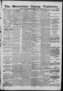 The Meriwether County vindicator, 1876 May 19