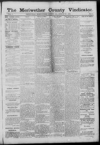 The Meriwether County vindicator, 1876 August 11