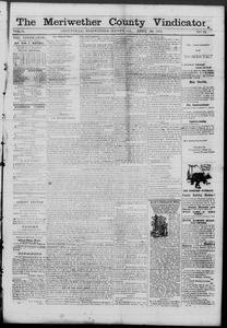 The Meriwether County vindicator, 1877 April 20