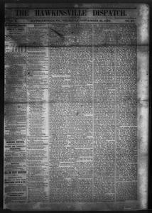 The Hawkinsville dispatch, 1870 September 22