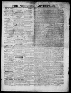 The Thomson advertiser, 1870 January 22