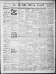 McDuffie weekly journal, 1873 October 15