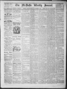 McDuffie weekly journal, 1873 November 19