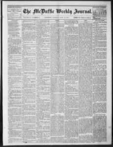 McDuffie weekly journal, 1874 July 15
