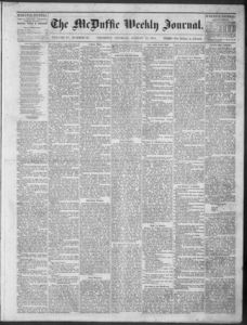 McDuffie weekly journal, 1874 August 12
