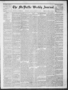 McDuffie weekly journal, 1874 August 19