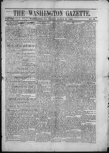 The Washington gazette, 1885 March 27