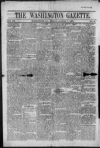 The Washington gazette, 1885 August 7
