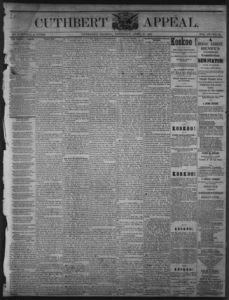 Cuthbert weekly appeal, 1870 April 28