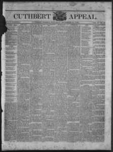 Cuthbert weekly appeal, 1870 September 24