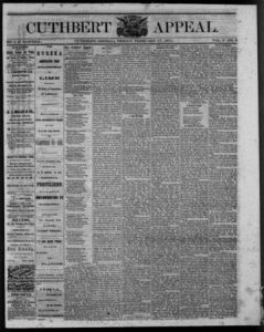 Cuthbert weekly appeal, 1871 February 17
