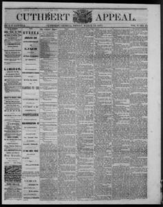 Cuthbert weekly appeal, 1871 March 10