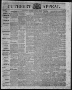 Cuthbert weekly appeal, 1871 April 14