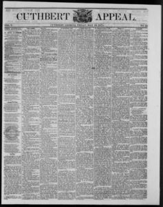 Cuthbert weekly appeal, 1871 May 12
