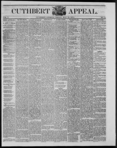 Cuthbert weekly appeal, 1871 May 19