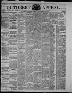 Cuthbert weekly appeal, 1871 September 29