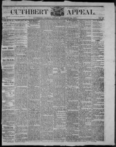 Cuthbert weekly appeal, 1871 November 24