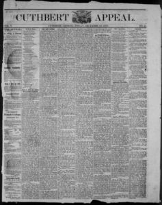 Cuthbert weekly appeal, 1871 December 15