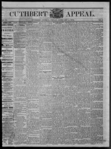 Cuthbert weekly appeal, 1872 February 2