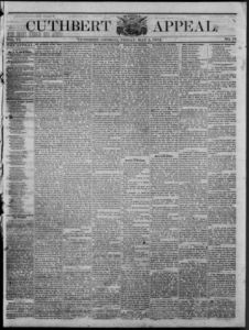 Cuthbert weekly appeal, 1872 May 3