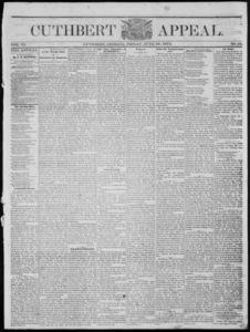 Cuthbert weekly appeal, 1872 June 28
