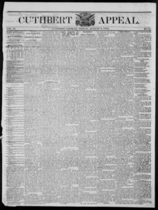 Cuthbert weekly appeal, 1872 August 2