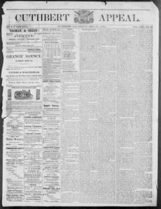 Cuthbert weekly appeal, 1874 December 25