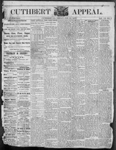 Cuthbert weekly appeal, 1875 January 15