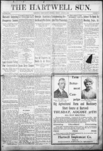 The Hartwell sun, 1919 August 1