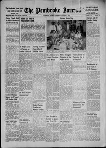 The Pembroke journal, 1958 January 2