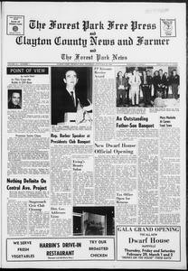 The Forest Park free press and Clayton County news and farmer and the Forest Park news, 1968 February 29