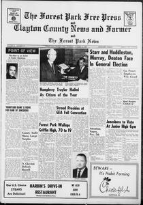 The Forest Park free press and Clayton County news and farmer and the Forest Park news, 1968 October 31