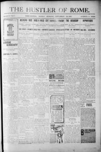 The Hustler of Rome, 1897 September 19