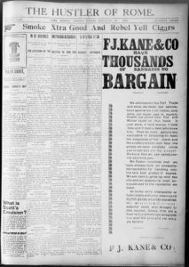 The Hustler of Rome, 1897 November 16