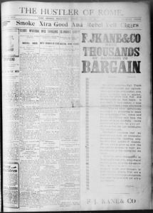 The Hustler of Rome, 1897 November 24