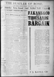 The Hustler of Rome, 1897 December 2