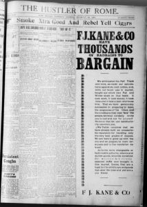 The Hustler of Rome, 1897 December 23