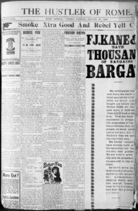 The Hustler of Rome, 1898 January 25
