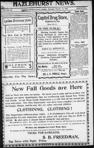 Hazlehurst news, 1909 October 14