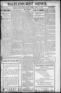 Hazlehurst news, 1909 October 21