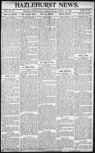 Hazlehurst news, 1909 October 28