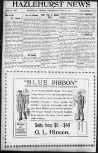 Hazlehurst news, 1911 November 9