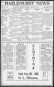 Hazlehurst news, 1911 December 14