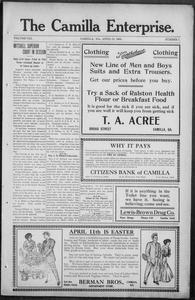 The Camilla enterprise, 1909 April 23