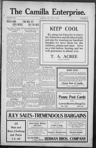 The Camilla enterprise, 1909 July 9