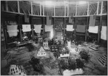 Photograph of exhibition space at the Georgia State Fair, Macon, Bibb County, Georgia, 1920-1939?