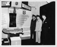 Photograph of B.F. Merritt at the Air Force Reserve exhibit at the Georgia State Fair, Macon, Bibb County, Georgia, 1956