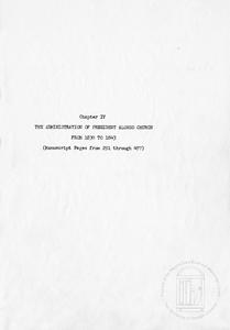 Chapter IV: The Administration of President Alonzo Church from 1830 to 1843